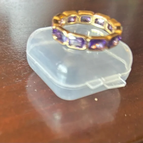 Amethyst and Gold Band - Picture 5 of 5